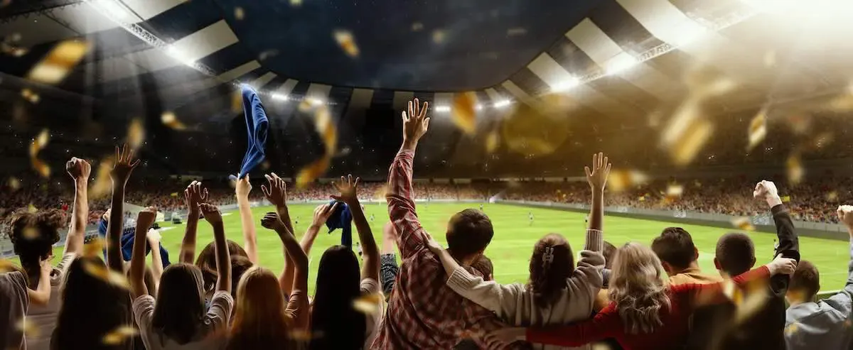 Fussball Fans im Stadion
